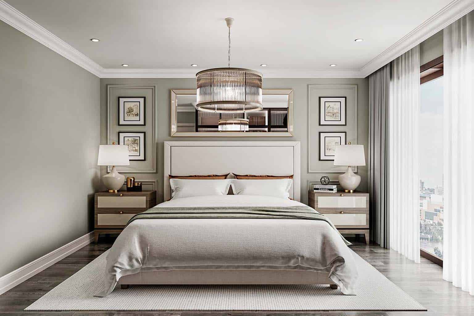 Transitional style virtual staging balancing traditional warmth with modern simplicity by Virtual HomeZen.